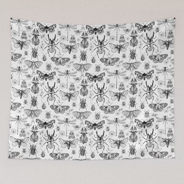 Item preview, Insect pattern. Bright White. designed and sold by NhfOriginals.