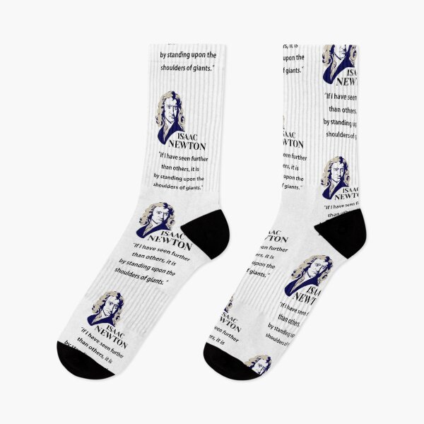 Item preview, philosopher, Isaac Newton, (small) If I have seen further than others, it is by standing upon the shoulders of giants. designed and sold by challengecafe.