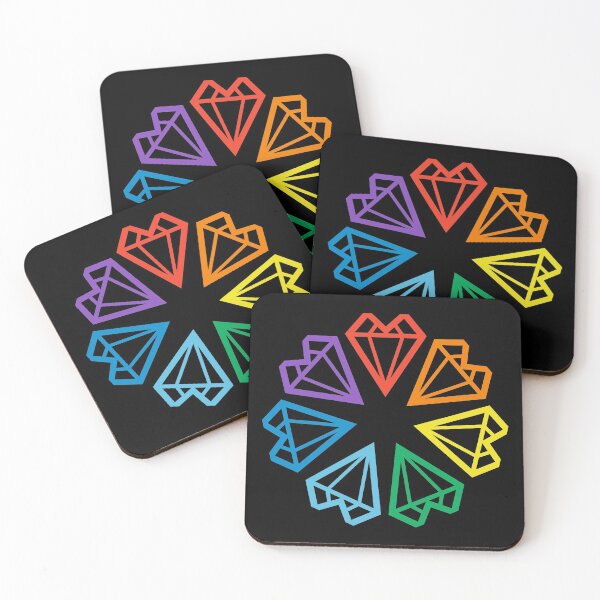 Item preview, Gay Pride LGBT Rainbow minimalist hearts  designed and sold by iclipart.