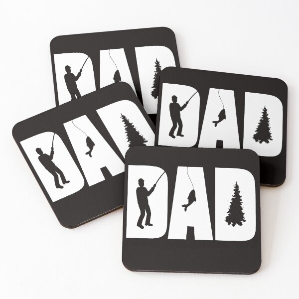 Item preview, Fishing Dad - Dad Word Text With Fishing Icon Cut outs White designed and sold by WearWolfDesigns.