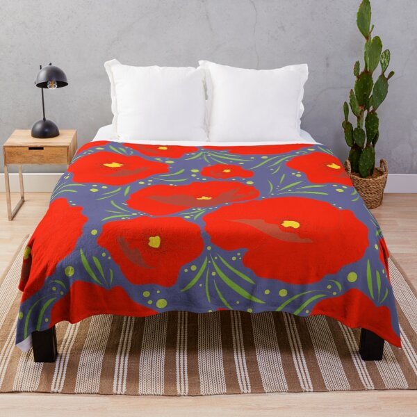Item preview, Red flowers pattern designed and sold by ErikartStudio.