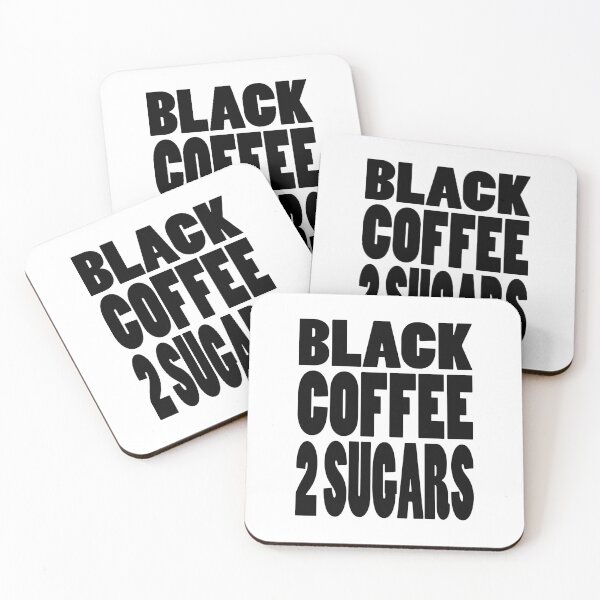 Item preview, BLACK COFFEE 2 SUGARS | Mug and drink instructions designed and sold by Cevil.