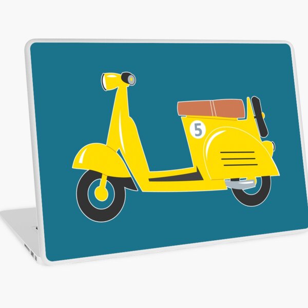 Little yellow toy scooter Laptop Skin