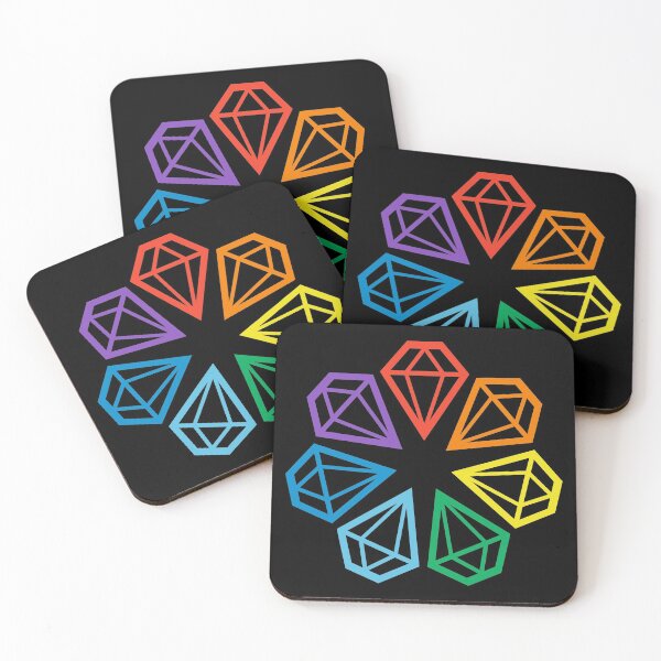 Item preview, Gay Pride LGBT Rainbow minimalist polygon diamonds  designed and sold by iclipart.
