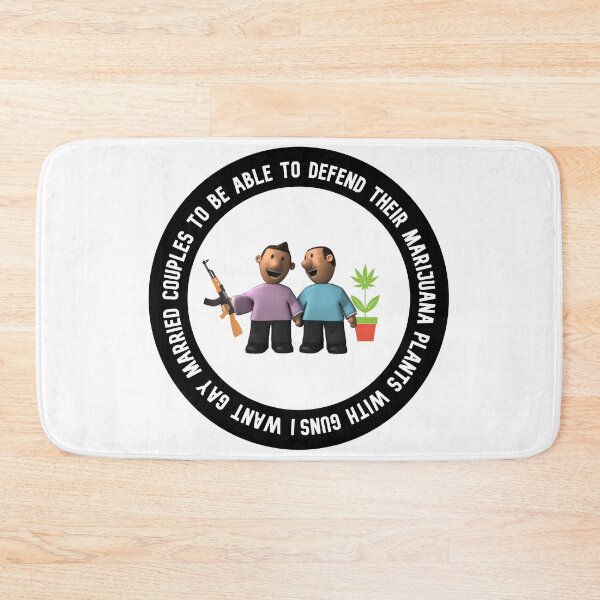 Item preview, Gay Couples Defend Their Weed with Guns designed and sold by WakeNBake-Tees.