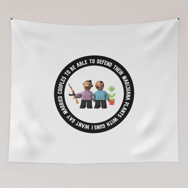 Item preview, Gay Couples Defend Their Weed with Guns designed and sold by WakeNBake-Tees.