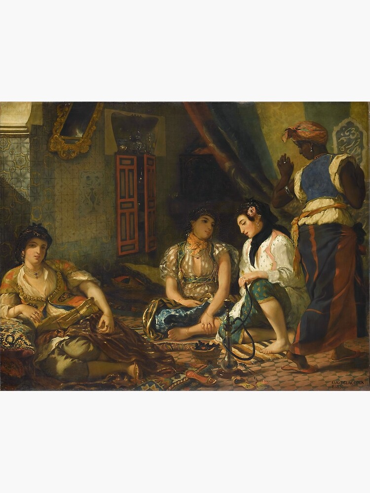 Disover Eugène Delacroix - Women of Algiers in Their Apartment (Women of Algiers in their apartment) 1834 Premium Matte Vertical Poster