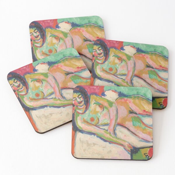 Item preview, Ernst Ludwig Kirchner - Reclining Nude with Fan 1909 designed and sold by HistoryRestored.
