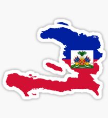 Haiti Flag Map Sticker