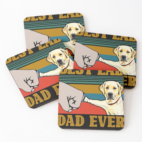 Item preview, Best Lab Dad Ever Yellow Labrador Retriever Bump Fit Vintage designed and sold by dachashcraft.