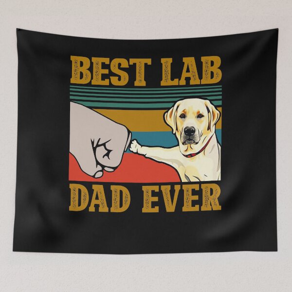Item preview, Best Lab Dad Ever Yellow Labrador Retriever Bump Fit Vintage designed and sold by dachashcraft.