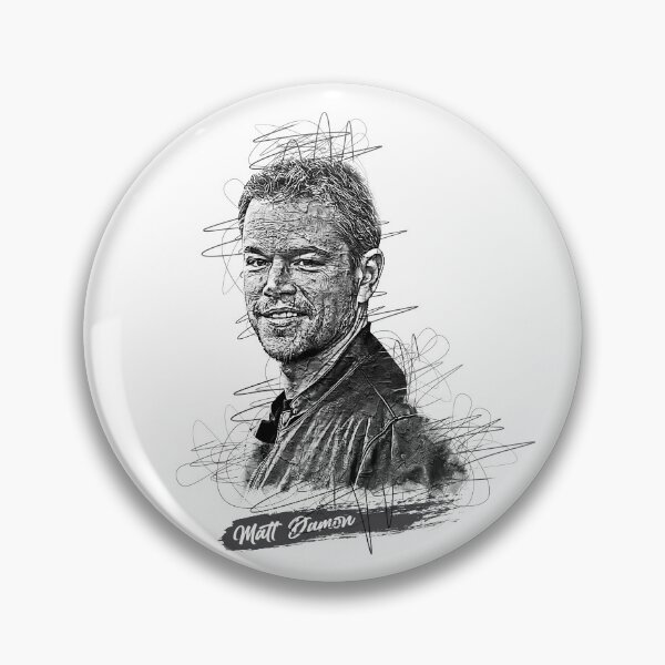 Item preview, Matt Damon Abstract Sketch Art, Matt Damon designed and sold by graphic-genie.