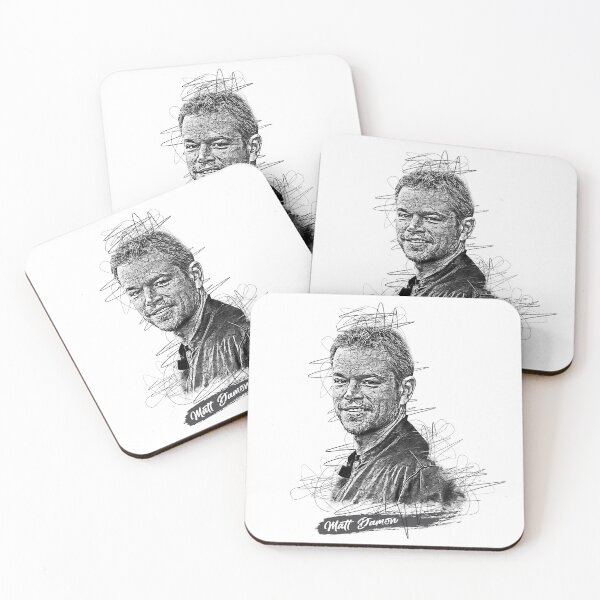 Item preview, Matt Damon Abstract Sketch Art, Matt Damon designed and sold by graphic-genie.