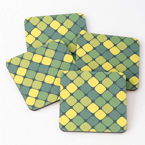 Item preview, Diagonal Squircle Pattern (Green Yellow) designed and sold by John Uttley.