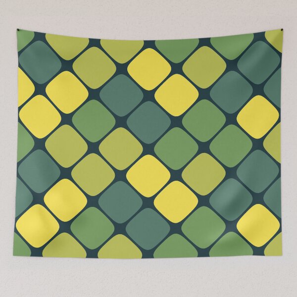 Item preview, Diagonal Squircle Pattern (Green Yellow) designed and sold by John Uttley.