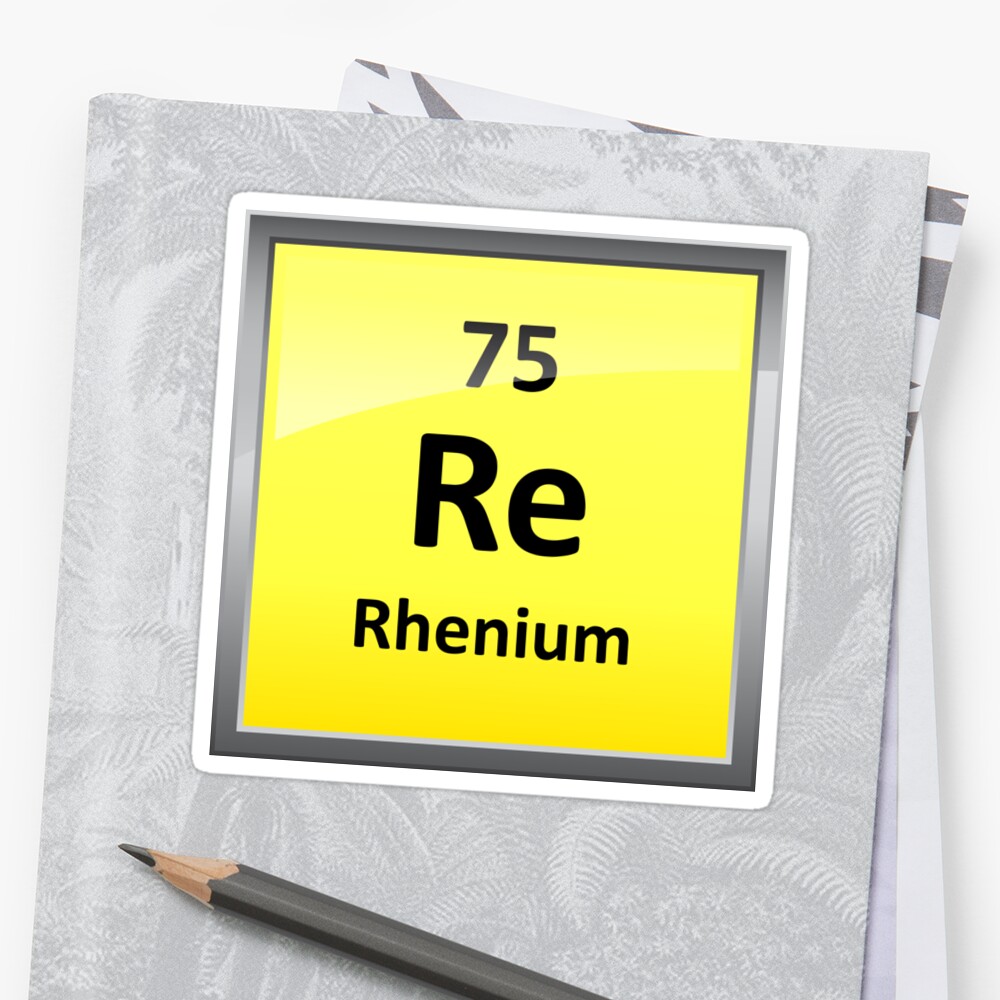 Rhenium Periodic Table Element Symbol Stickers By Sciencenotes Redbubble 4252