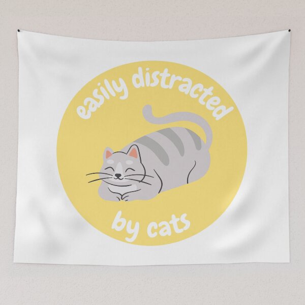 Item preview, Easily distracted by cats designed and sold by wilder-mind.