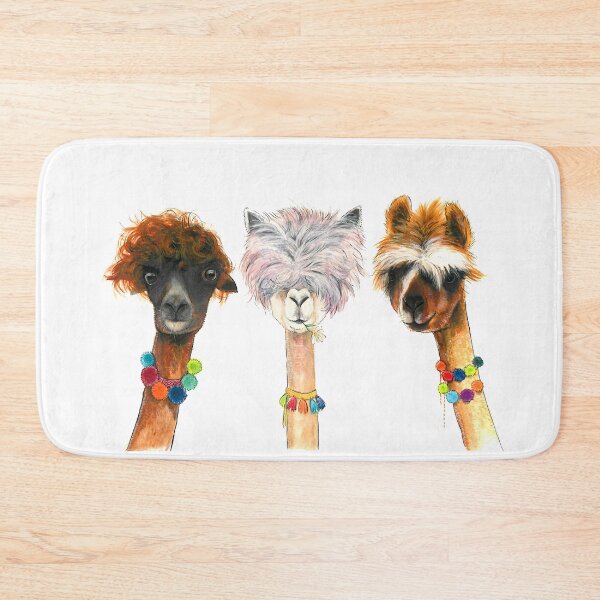Item preview, Watercolour Alpacas with unique hairstyles designed and sold by CarolineJordaan.