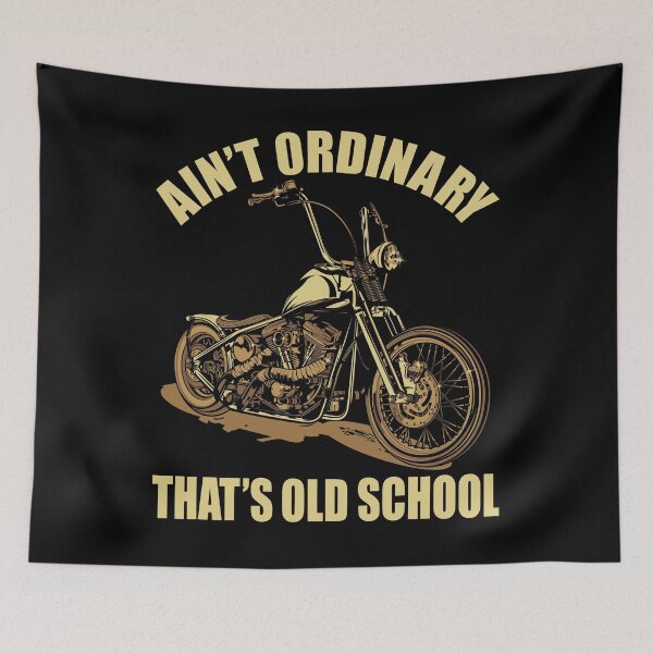 Item preview, Ain’t Ordinary,That’s Old School,simple and cool old school bike, vintage brown tone illustration designed and sold by Lekrock.