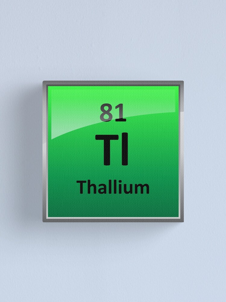 thallium periodic table element symbol canvas print by sciencenotes