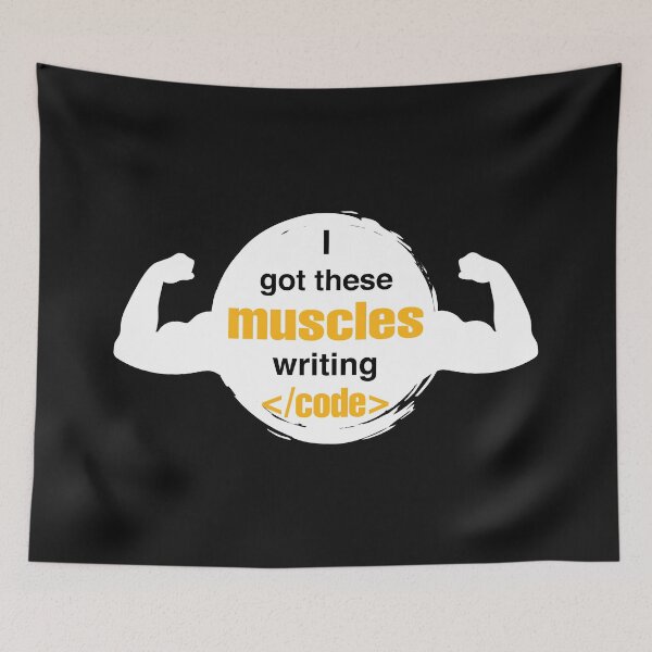 Item preview, I GOT THESE MUSCLES WRITING <\code>DESIGN designed and sold by OxmatDesign.