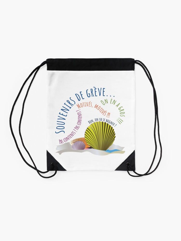 Sac à cordon ''Souvenirs de grève' : autre vue