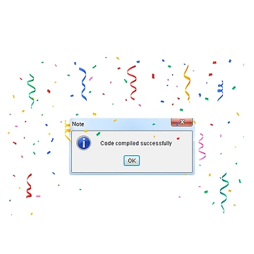 Artwork thumbnail, coding code compiled successfully by NIN-DA