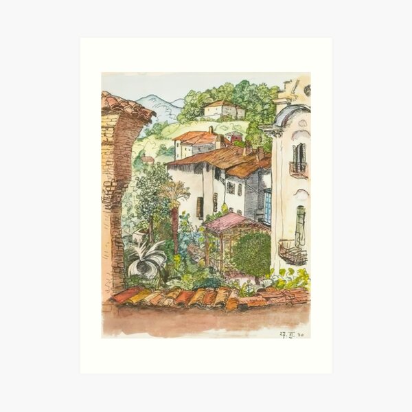 Hermann Hesse - Klingsors Balkon, Casa Camuzzi 1930 Kunstdruck