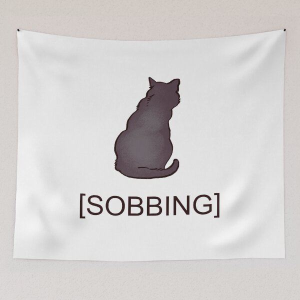 Item preview, I draw sobbing corner cat meme designed and sold by RansRoom.