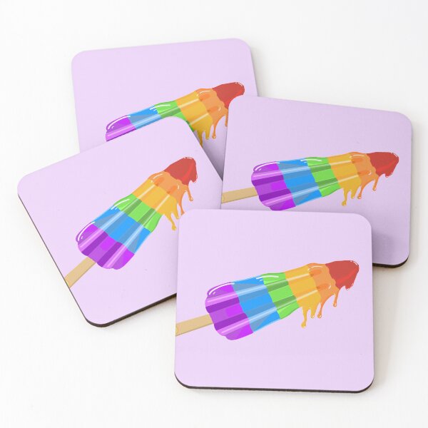 Item preview, Rainbow ice pop  designed and sold by Purplepugprints.