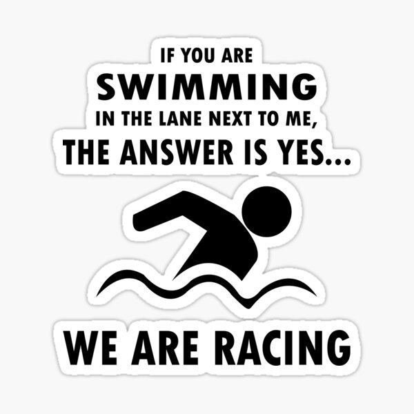 "Swimming Swim Funny Swimmer Gift" Sticker by TastefulTees Redbubble