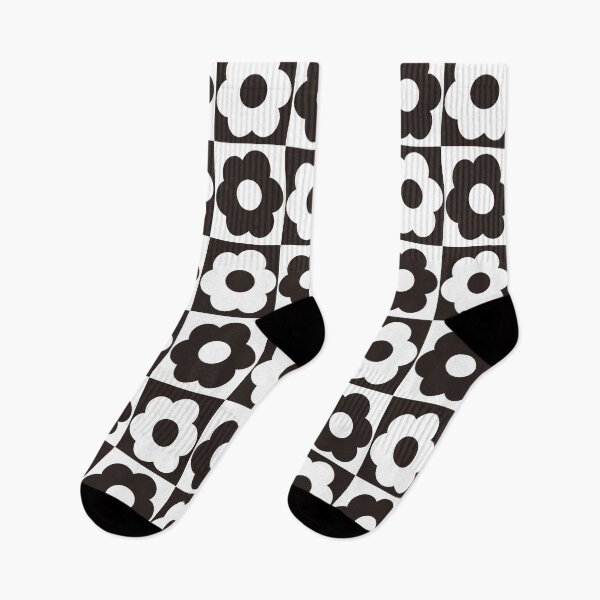 Item preview, Floral Checker Black White  designed and sold by JodiFeddon.