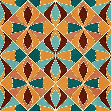 Artwork thumbnail, Abstract Geometric Diamond-Shape Pattern by Lavender Mint Graphics