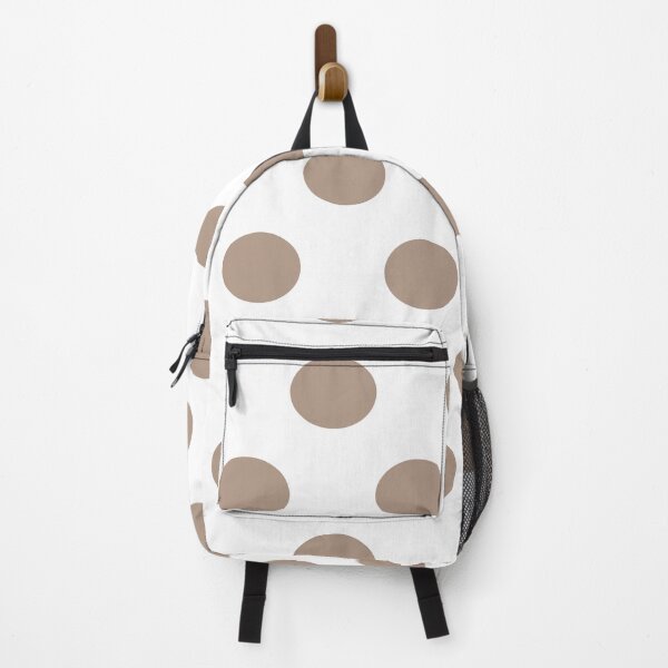 Item preview, Large WARM TAUPE and WHITE POLKA DOTS designed and sold by RachelMacht.