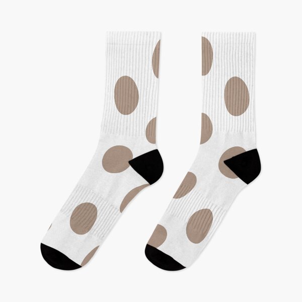 Item preview, Large WARM TAUPE and WHITE POLKA DOTS designed and sold by RachelMacht.