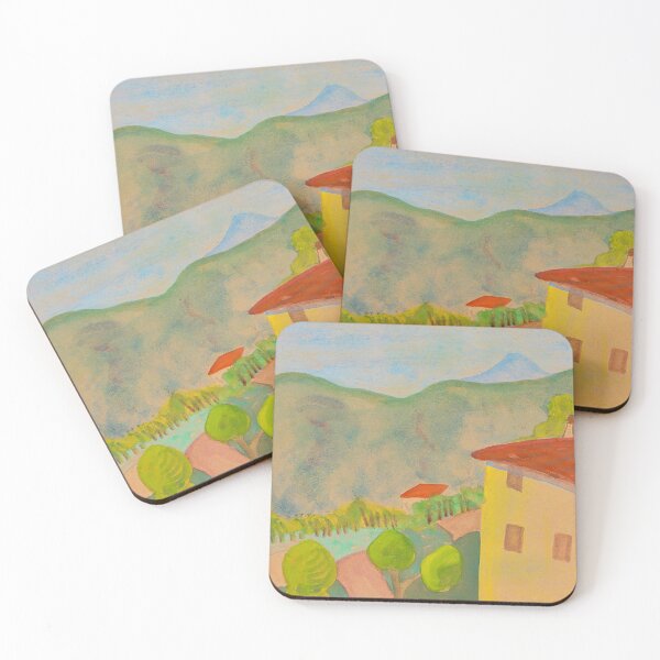 Item preview, Hermann Hesse - Ticino Landscape, House in front of Mountains (Tessiner Landschaft (Haus vor Berglandschaft) , 1920 designed and sold by HistoryRestored.