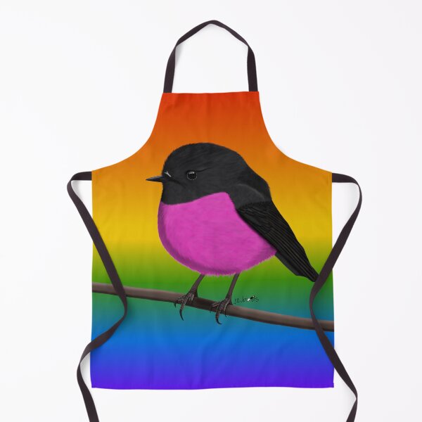 Item preview, Pink Robin Rainbow Bird Birdlover Birdwatcher Diversity Pride designed and sold by jz-birds.