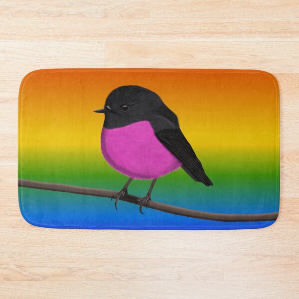 Item preview, Pink Robin Rainbow Bird Birdlover Birdwatcher Diversity Pride designed and sold by jz-birds.