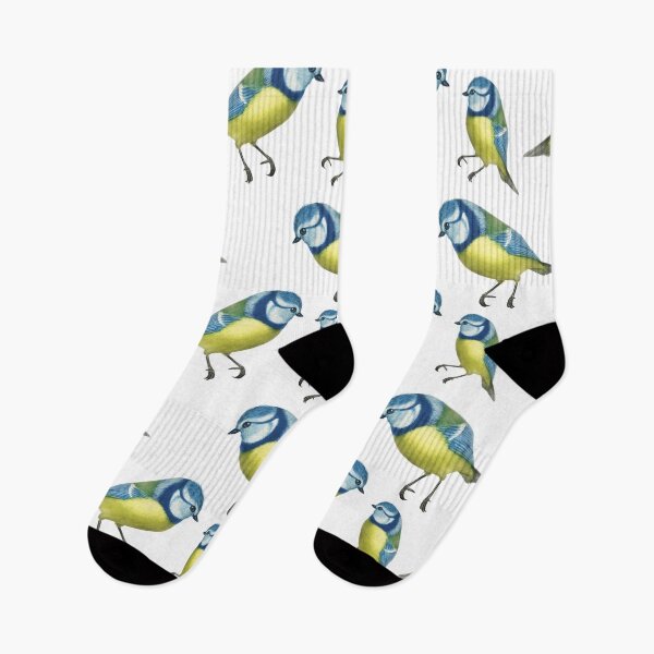 Item preview, Small green blue finch bird repeating seamless pattern designed and sold by wavethreat.