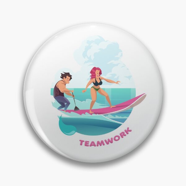 Item preview, Surfer Couple Teamwork designed and sold by Jkriz-Dzign.