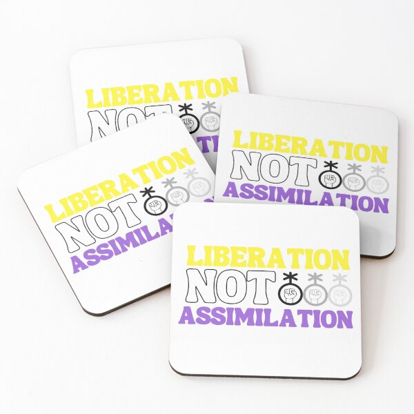 Item preview, Liberation Not Assimilation [Nonbinary Rights] designed and sold by StabbyCat.