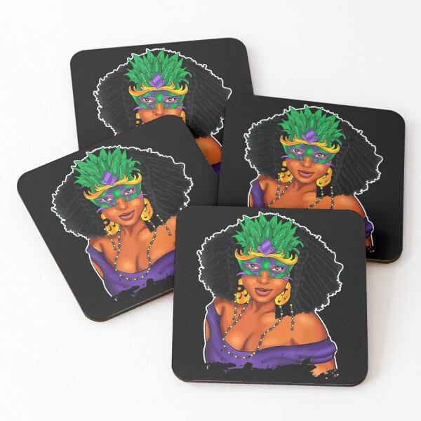 Item preview, Black Girl Magic Mardi Gras Carnival Mask Afro designed and sold by wettachkath.