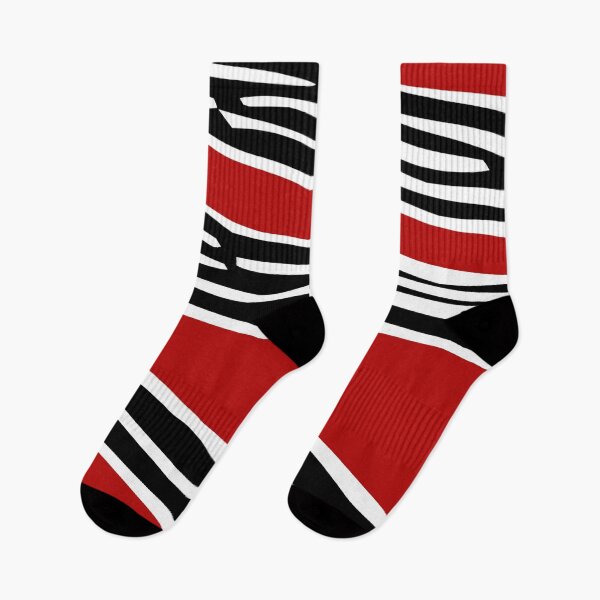 Item preview, Red abstract shapes with zebra print decoration designed and sold by BattaAnastasia.