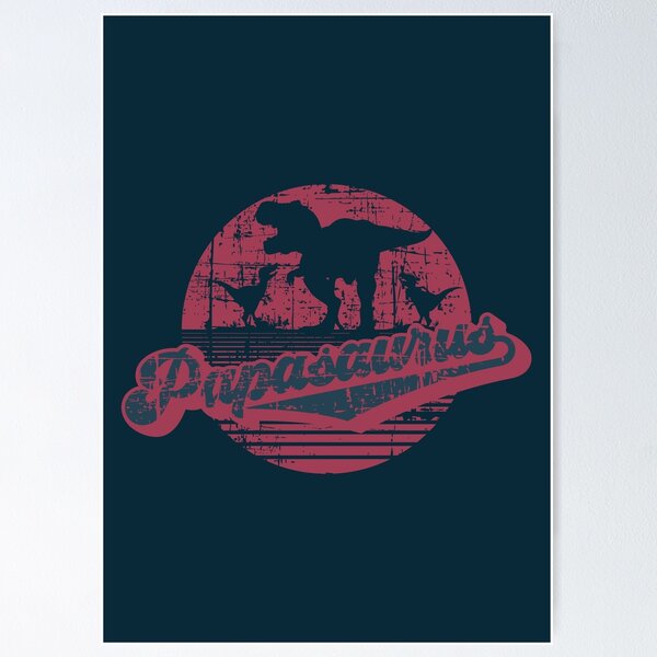 Item preview, PAPASAURUS T REX DADASAURUS RETRO SUNSET CLASSIC DISTRESSED VINTAGE DINOSAUR DAD designed and sold by zenturtlemerch.