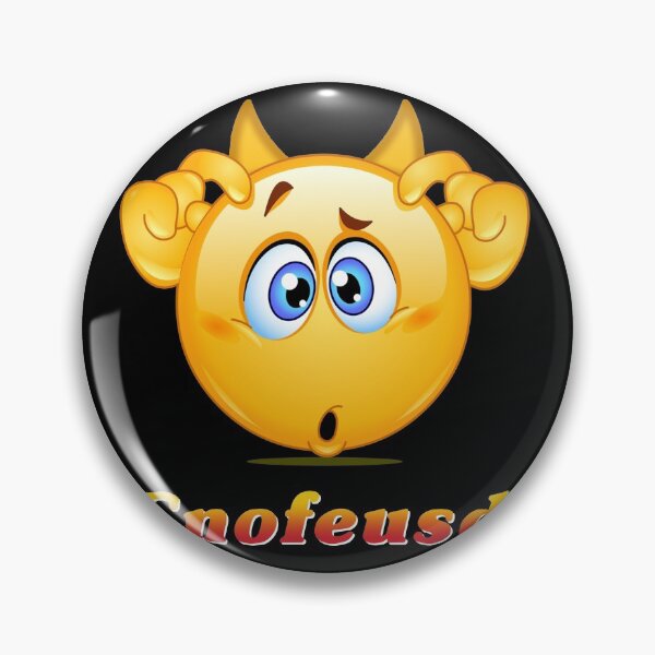 Item preview, Confused Devil Emoji  - Black designed and sold by Sagar Karki.