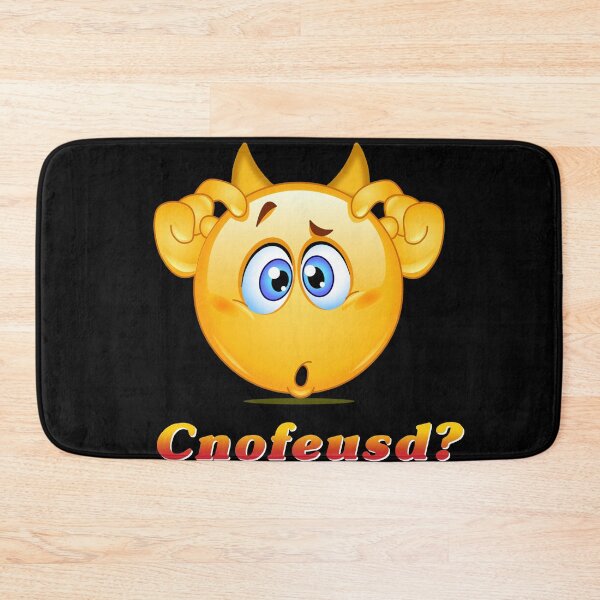 Item preview, Confused Devil Emoji  - Black designed and sold by Sagar Karki.