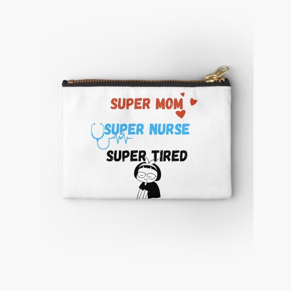Artikelvorschau, Super Mama Super Krankenschwester Super müde - zuordenbarer Druckaufkleber entworfen und verkauft von ThousandAutumns.