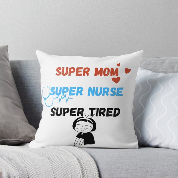 Artikelvorschau, Super Mama Super Krankenschwester Super müde - zuordenbarer Druckaufkleber entworfen und verkauft von ThousandAutumns.