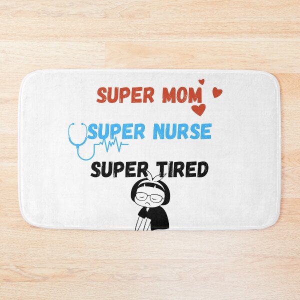 Artikelvorschau, Super Mama Super Krankenschwester Super müde - zuordenbarer Druckaufkleber entworfen und verkauft von ThousandAutumns.