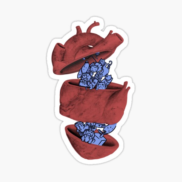 Sticker Echtes Herz Redbubble